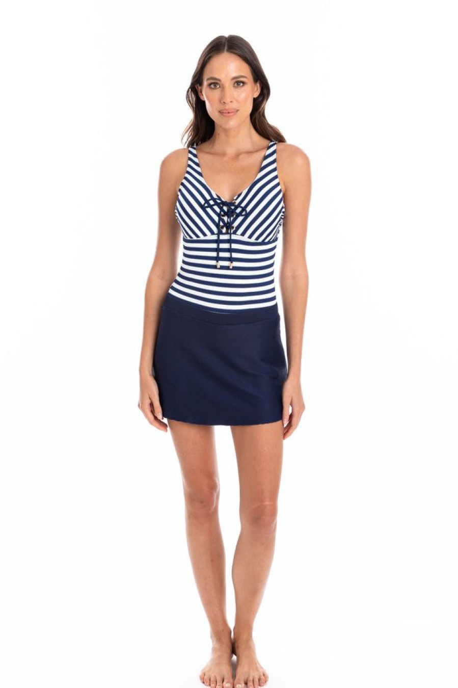 Women TOGS Swimwear | Navy Textured Swim Skirt