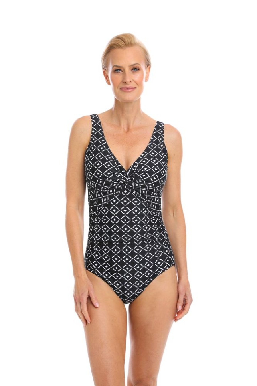 Women TOGS Swimwear | Black Moroccan Twist