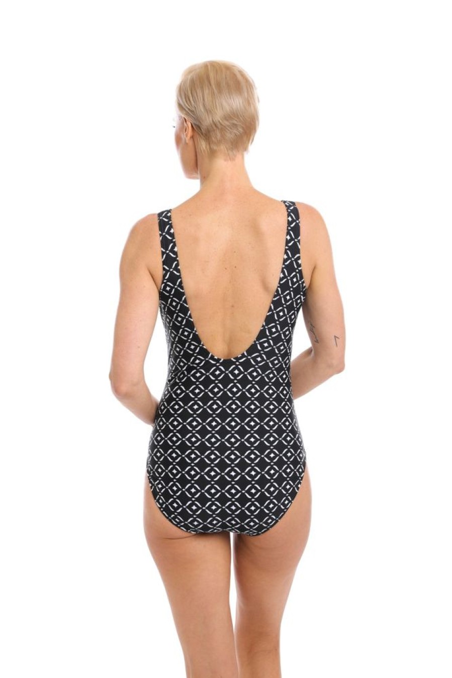 Women TOGS Swimwear | Black Moroccan Twist