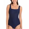 Women TOGS Swimwear | Navy Textured Square