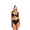 Women TOGS Swimwear | Black Eyelet Bikini Set