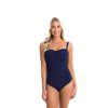 Women TOGS Swimwear | Navy Bandeau One Piece