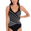 Women TOGS Swimwear | Cross Over Chlorine Resistant One Piece Swimsuit