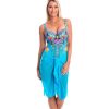 Women TOGS Swimwear | Turquoise Mesh Sarong/Pareo