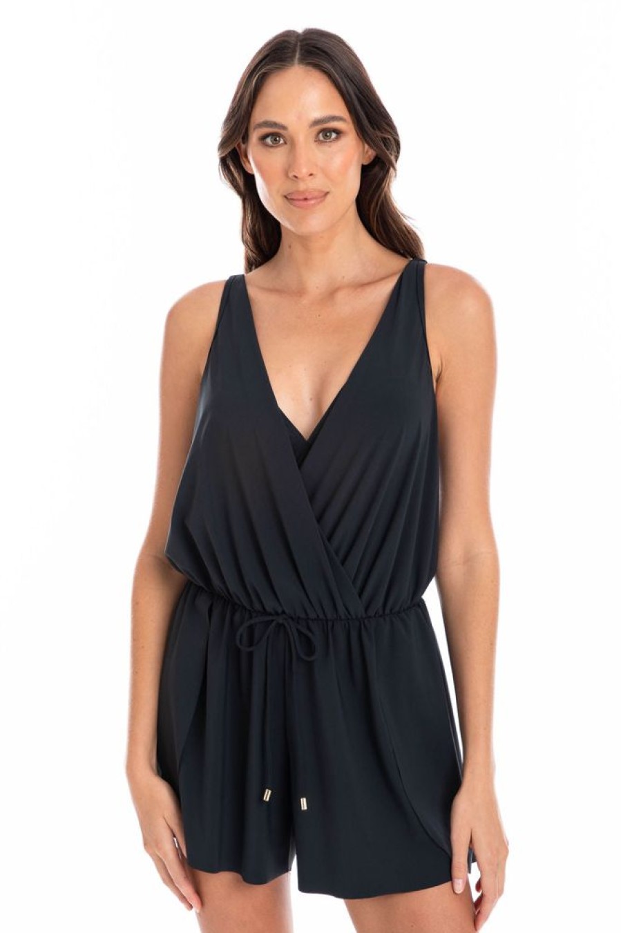 Women TOGS Swimwear | Black Romper/Playsuit