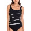 Women TOGS Swimwear | Chlorine Resistant Square Binding One Piece Swimsuit