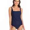 Women TOGS Swimwear | Navy Textured Tankini