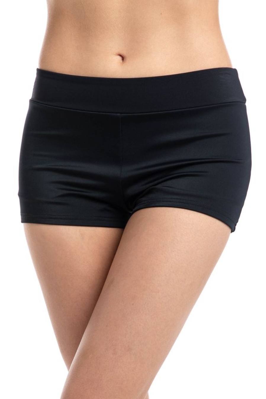 Women TOGS Swimwear | Black Boyleg Pant Short