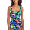 Women TOGS Swimwear | Hermes Square Binding One Piece Swimsuit