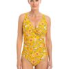 Women TOGS Swimwear | Golden Floral Twist