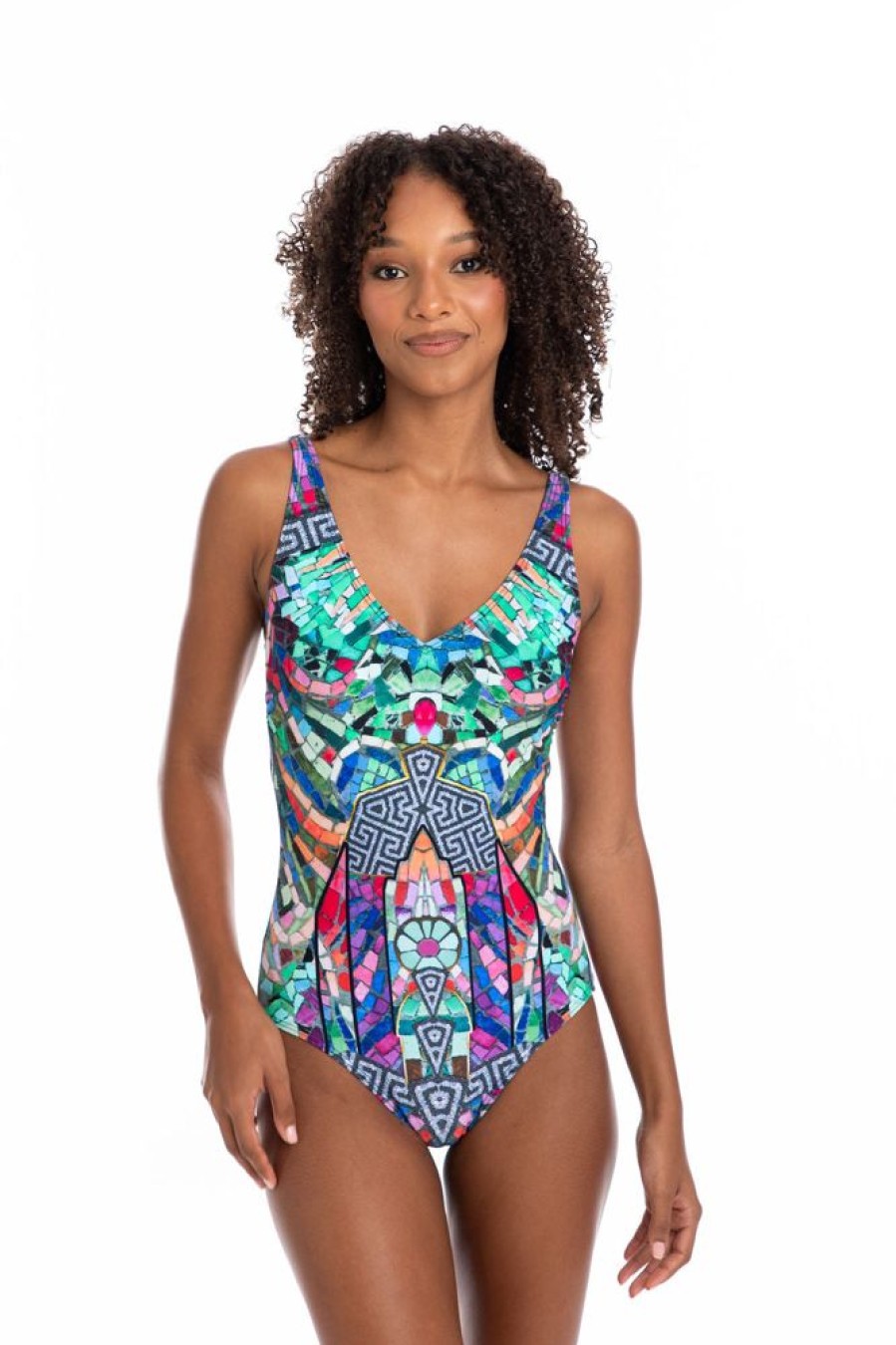 Women TOGS Swimwear | Verona V Neck Plunge One Piece Swimsuit