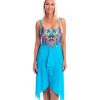 Women TOGS Swimwear | Turquoise Mesh Frill Skirt